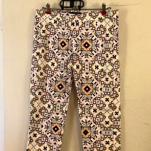 Mosaic Pattern Skinny Pants NWT